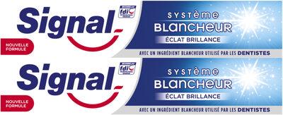 Signal Dentifrice Système Blancheur Éclat Brillance 2x75ml