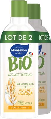 Monsavon Gel Douche Bio Vegan Lait Avoine Lot 2 x 300ml