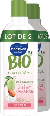 Monsavon Gel Douche Bio Lait Amande Lot 2x300ml