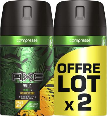 AXE Déodorant Homme Bois de Cèdre Lot 2x100ml