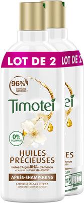 Timotei Après Shampoing Femme enrichie aux Huiles d'Argan Bio et d'Amande et Fleur de Jasmin Lot 2x300ML
