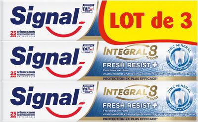 Signal Integral 8 Dentifrice Fresh Resist Plus Tube Lot 3 x 75ml