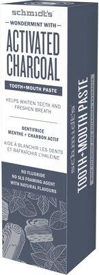 Schmidt's Dentifrice Menthe Intense au Charbon Actif 133g
