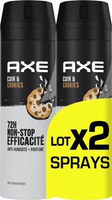 AXE Anti-transpirant Homme Collision Cuir & Cookies 72h Lot 2x200ml