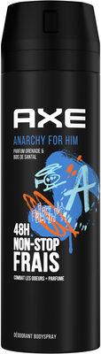 Axe Déodorant Homme Bodyspray Anarchy 48h Non-Stop Frais 200ml
