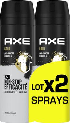 AXE Anti-Transpirant Homme Gold 72h Anti-Humidité Lot 2x200ml