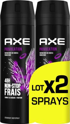 AXE Déodorant Bodyspray Homme Provocation 48h Non-Stop Frais 2x200ml