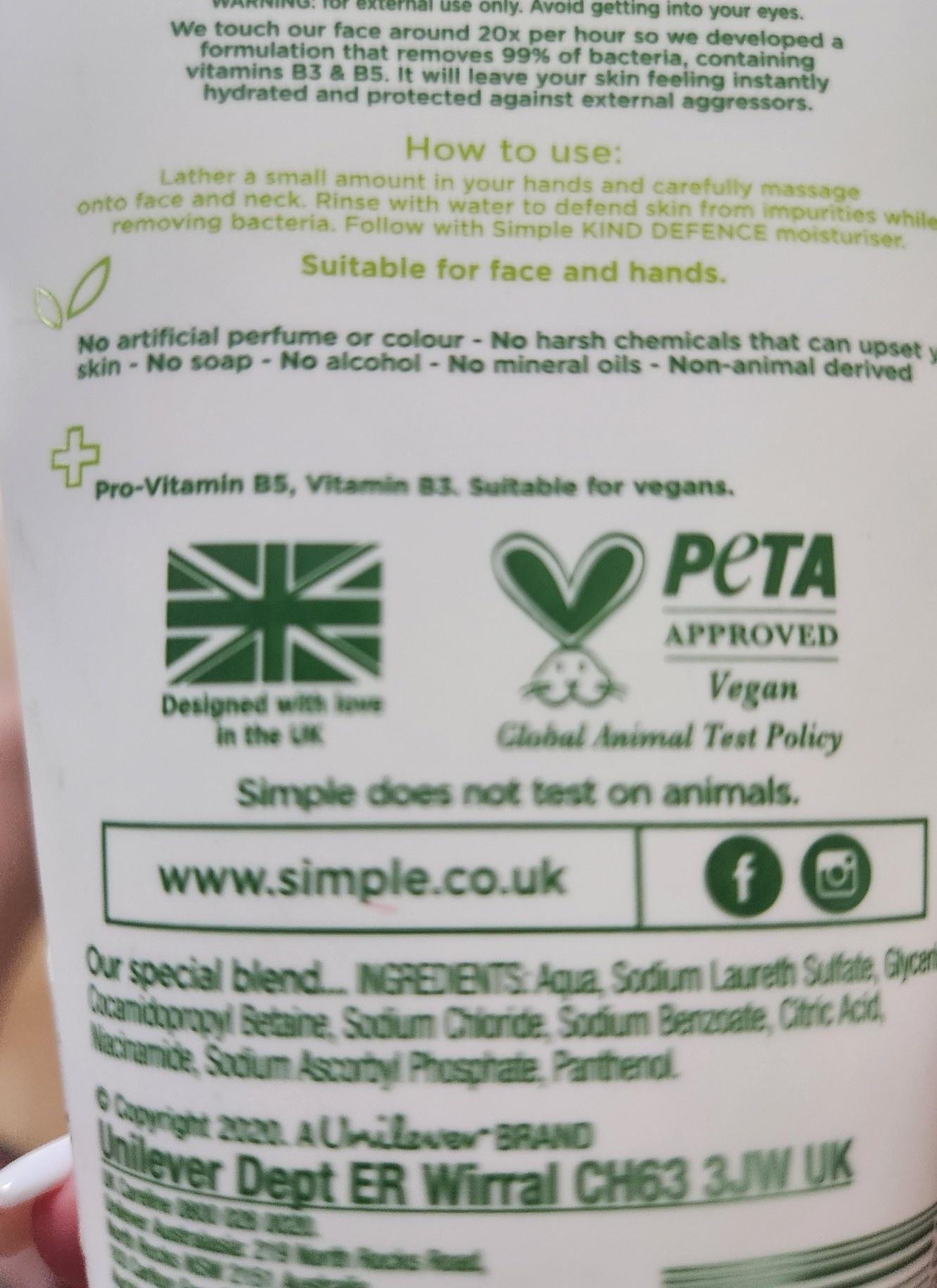 simple cleansing wash