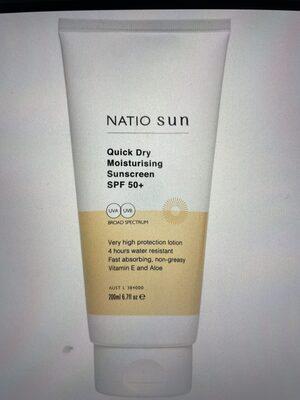 Quick dry moisturing sunscreen spf50+