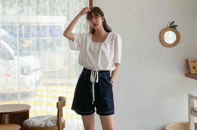Mặc đẹp như gái Hàn với bermuda shorts đón giao mùa
