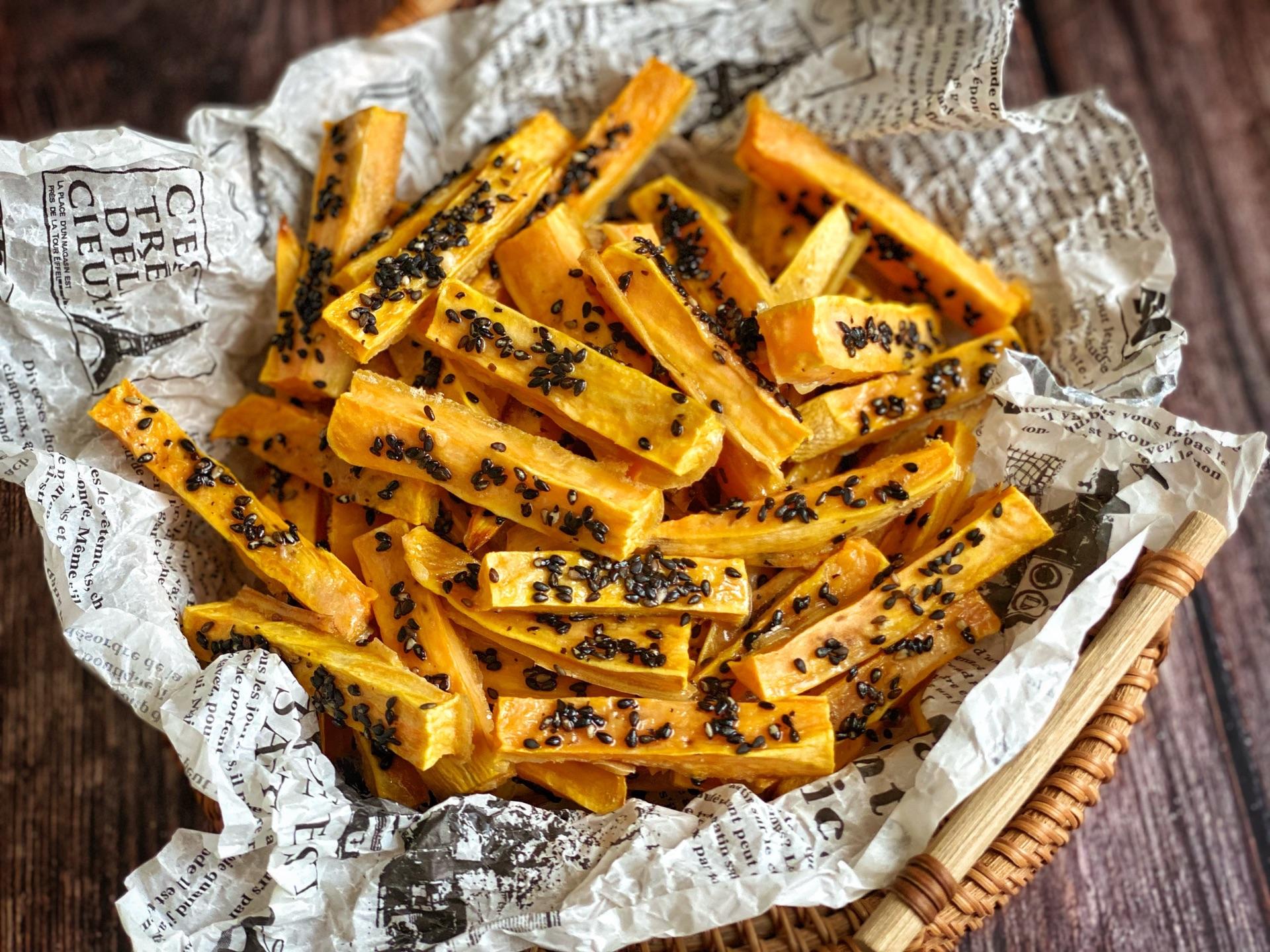 Cách làm khoai lang nướng giòn ngon không cần dầu mỡ