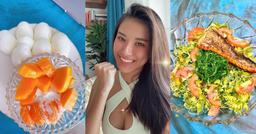 Á hậu Kim Duyên tiết lộ thực đơn chống phát phì mùa dịch