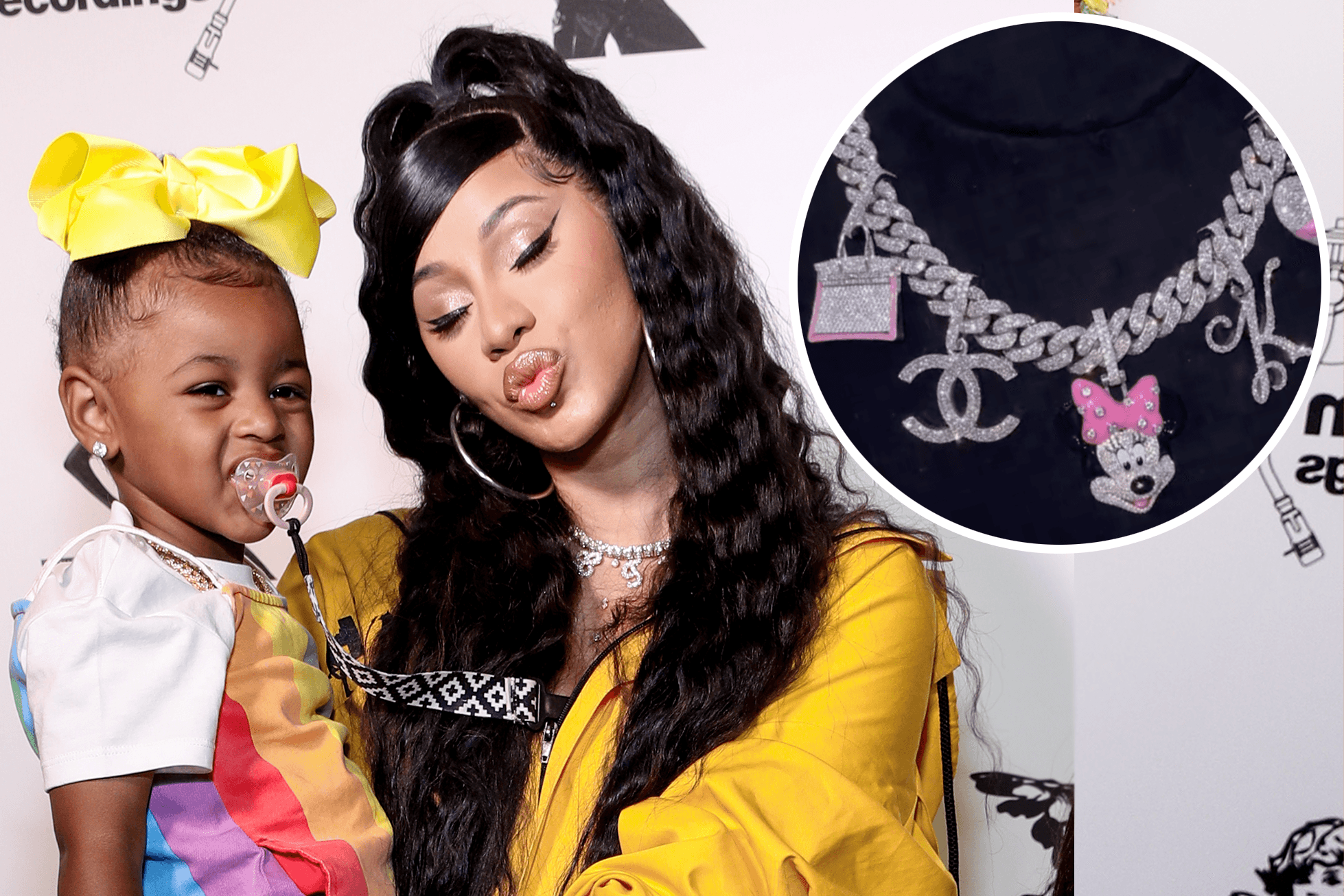 Cardi B nhận chỉ trích khi tặng dây chuyền kim cương $250.000 cho con gái
