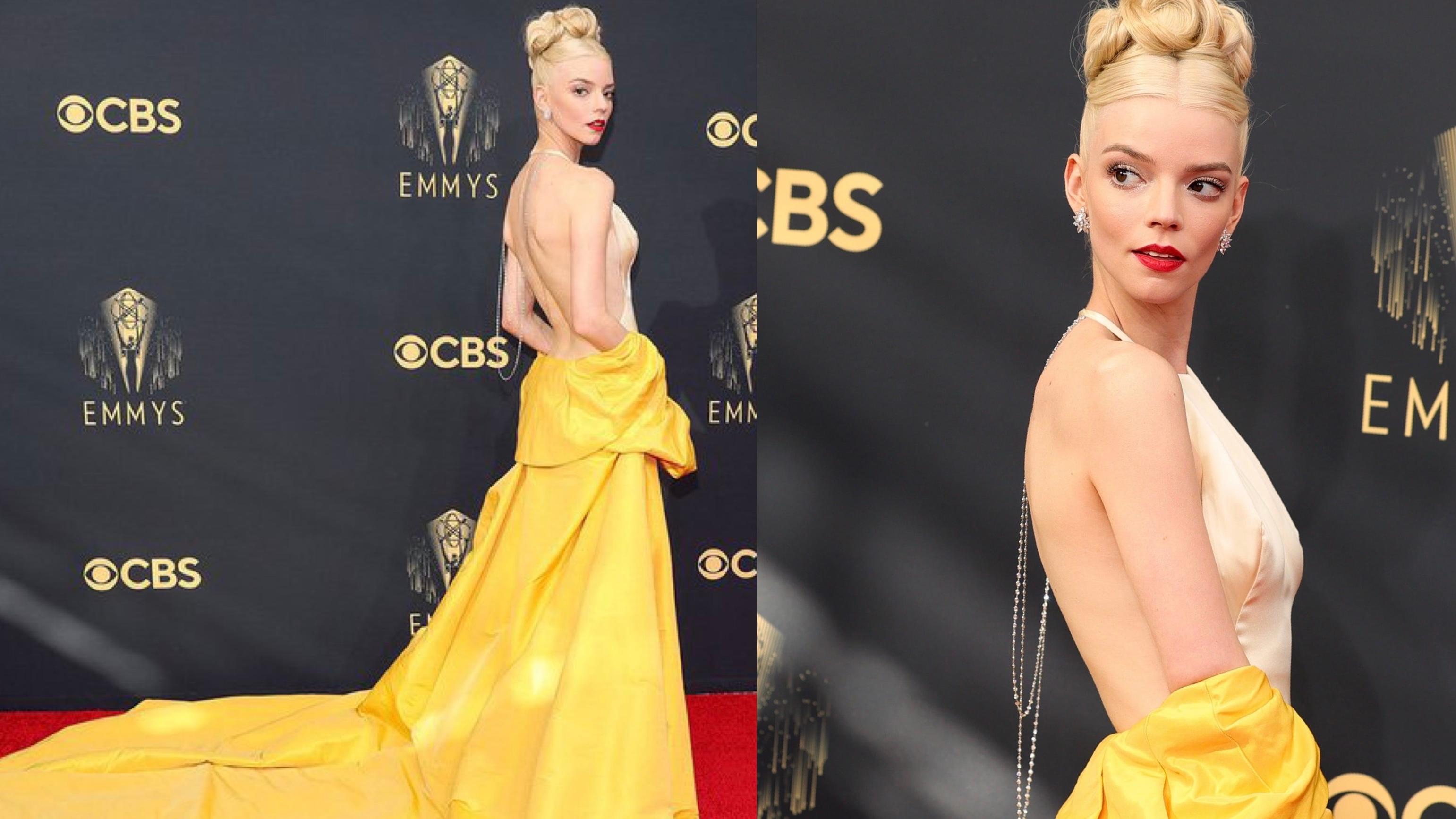 "Nàng thơ" Anya Taylor-Joy lộng lẫy trên thảm đỏ Emmy 2021 nhưng lại gây thất vọng vì quá gầy