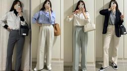 Fashion blogger xứ Hàn cả tuần chỉ diện áo sơ mi và quần âu mà vẫn thanh lịch lại không hề nhàm chán