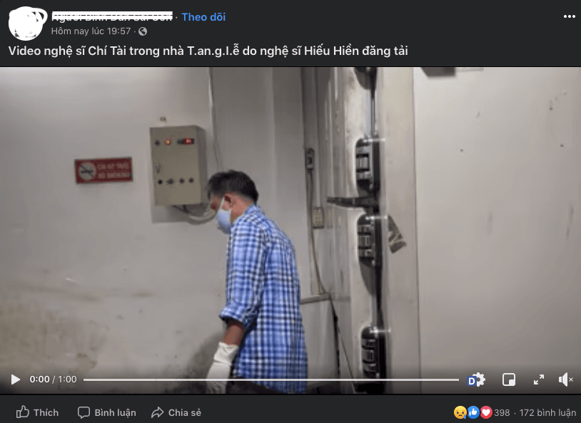 Hiếu Hiền đăng tải video cố nghệ sĩ Chí Tài trong nhà tang gây bức xúc