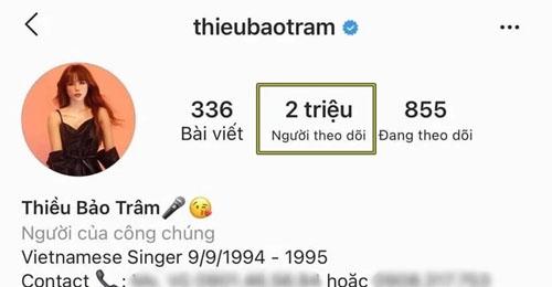 Mất Sơn Tùng, Thiều Bảo Trâm có thêm 2 triệu follow