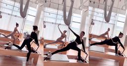 Ngọc Trinh - Minh Hằng đọ dáng trong phòng tập pilates, ai trội hơn ai?