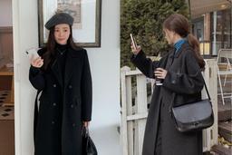 Ghim ngay 10 cách mặc áo dạ đen dáng dài siêu ấm, siêu sang, cực kỳ tinh tế như sao Hàn