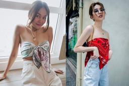 Thanh Hằng, Ngọc Trinh và sao Việt quấn khăn làm áo: Tưởng không đẹp mà đẹp không tưởng
