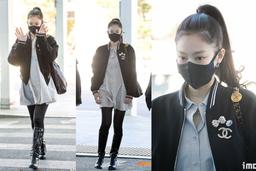 Jennie ngọt ngào, trẻ trung ở sân bay, lên đường tham dự Paris Fashion Week 2022