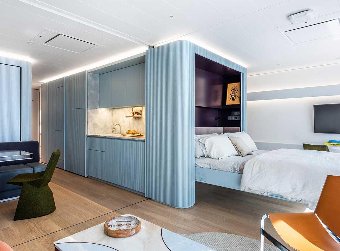 Căn hộ 55m² trên du thuyền với thiết kế sang chảnh và cực kỳ thông minh