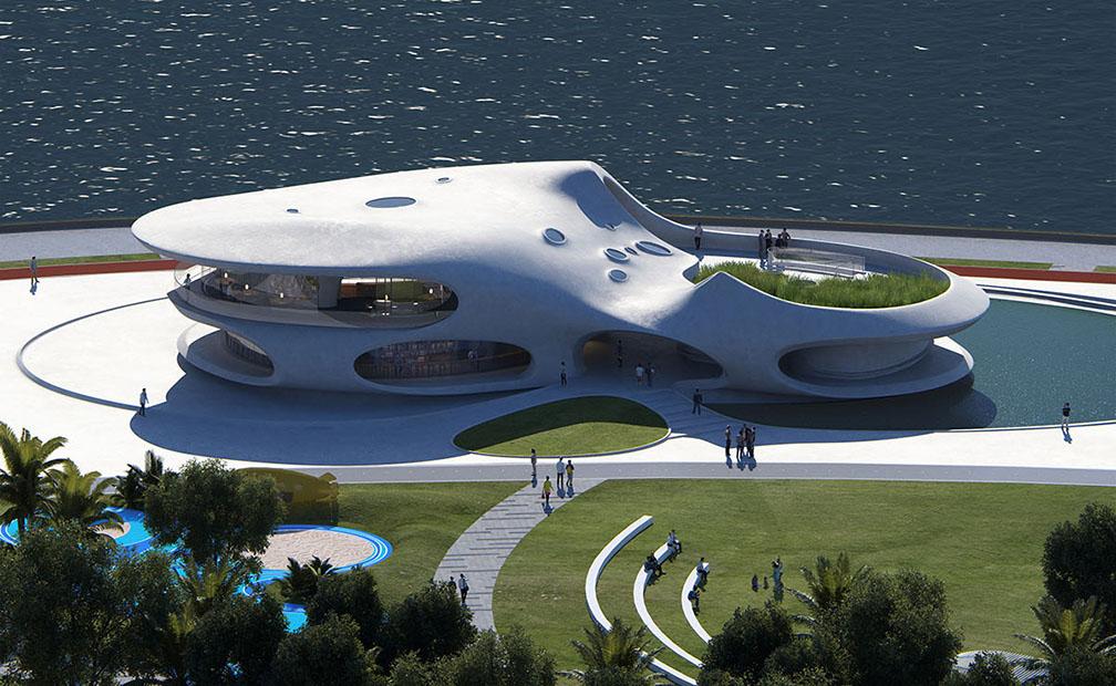 Thư viện Wormhole, công trình kiến trúc gợi nhớ về “lỗ hổng vượt thời gian”