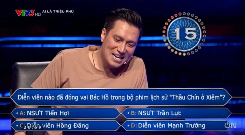 Tham gia Ai Là Triệu Phú, Việt Anh méo mặt khi nhờ "thánh nhây" Mạnh Trường cứu trợ