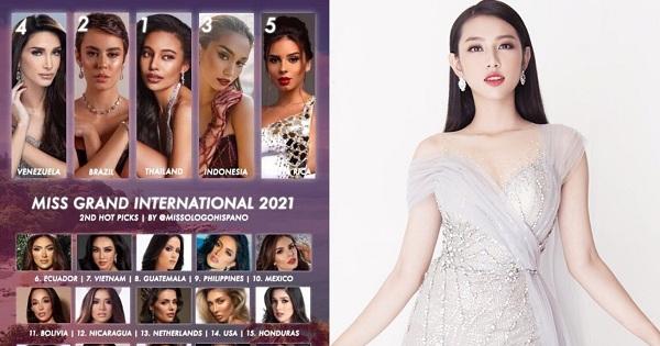 Nguyễn Thúc Thùy Tiên được dự đoán vào top 7 Miss Grand 2021