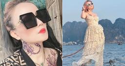 Hình con bọ cạp lớn xuất hiện trên cổ diễn viên Hoàng Yến ở tuổi U50