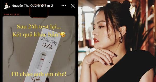Thu Quỳnh nhận kết quả dương tính với Covid-19
