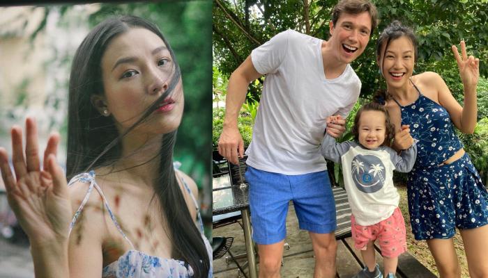 Vừa đi chơi cùng chồng Tây và con trai, MC Hoàng Oanh lại trầm tư "cô đơn trong mưa lạnh lẽo"