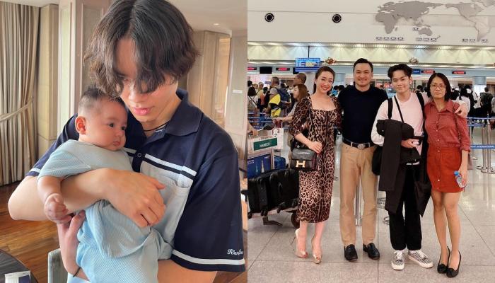 Cậu cả 21 tuổi nhà diễn viên Chi Bảo chăm em trai sơ sinh khéo hơn cả bố, vẻ đẹp lãng tử gây chú ý