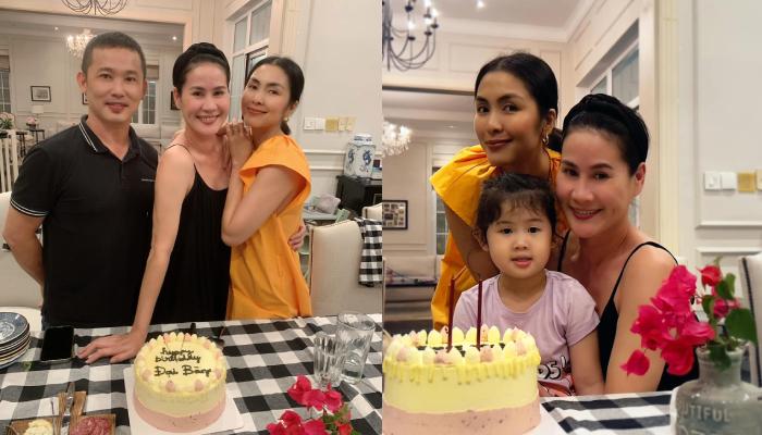 Tăng Thanh Hà lộ bắp tay "lực điền" trong tiệc sinh nhật Thân Thúy Hà