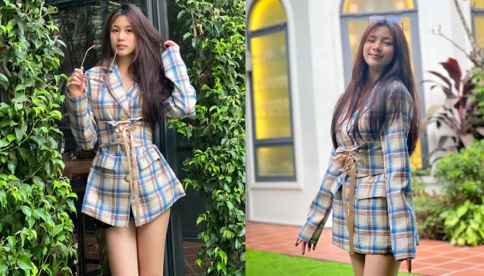 Ái nữ 17 tuổi nhà Lưu Thiên Hương chụp hình ở bụi cây góc vườn vẫn xinh đẹp khó rời mắt