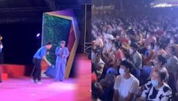 Hoài Linh tái xuất với sân khấu hội chợ, diễn hài nhưng khán giả không cười một tiếng?