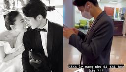 Huy Trần - Ngô Thanh Vân tất bật cho "siêu đám cưới" ở Đà Nẵng, mang hành lý như "đi thi Hoa hậu"