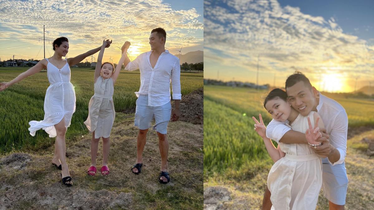 Lý Bình âu yếm ôm con gái riêng của vợ, netizen giục nhanh có con