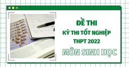 Đề thi THPT Quốc gia năm 2022 môn Sinh học chính thức (đang cập nhật tất cả các mã đề)