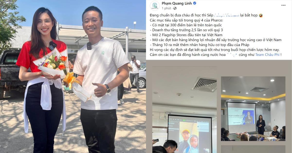 Quang Linh Vlogs tái ngộ hoa hậu Thùy Tiên nhưng spotlight thuộc về Lôi con