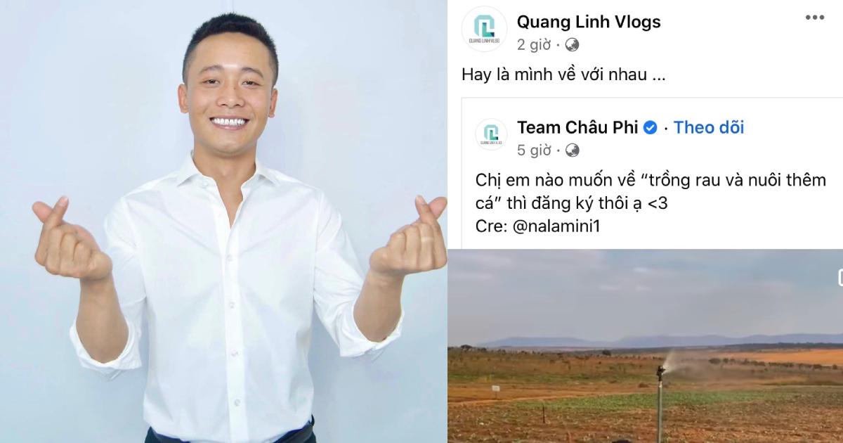 Quang Linh Vlogs lên mạng "thả thính": "Hay là mình về với nhau trồng rau và nuôi thêm cá"