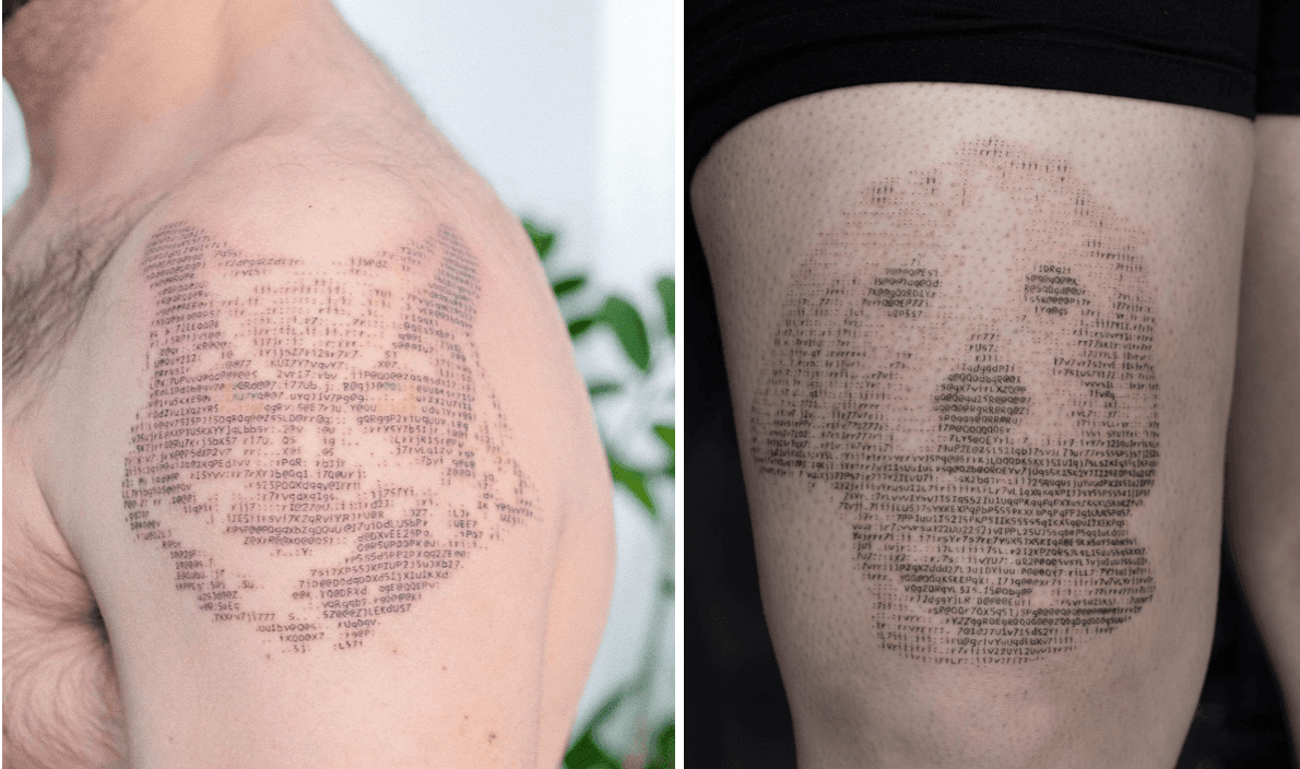 Nghệ sĩ thể hiện độ độc nhất qua những hình xăm mã code