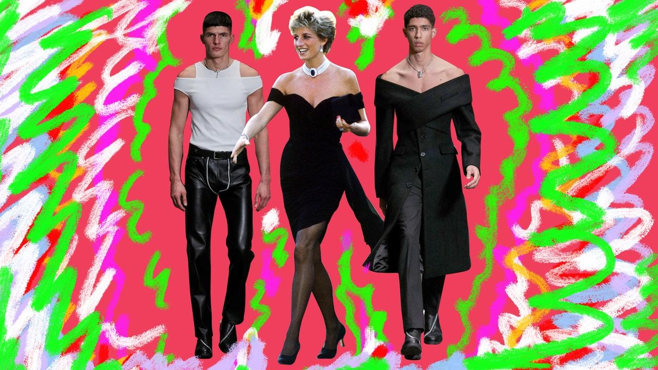 "Váy báo thù" của Công nương Diana trở thành nguồn cảm hứng cho thời trang nam