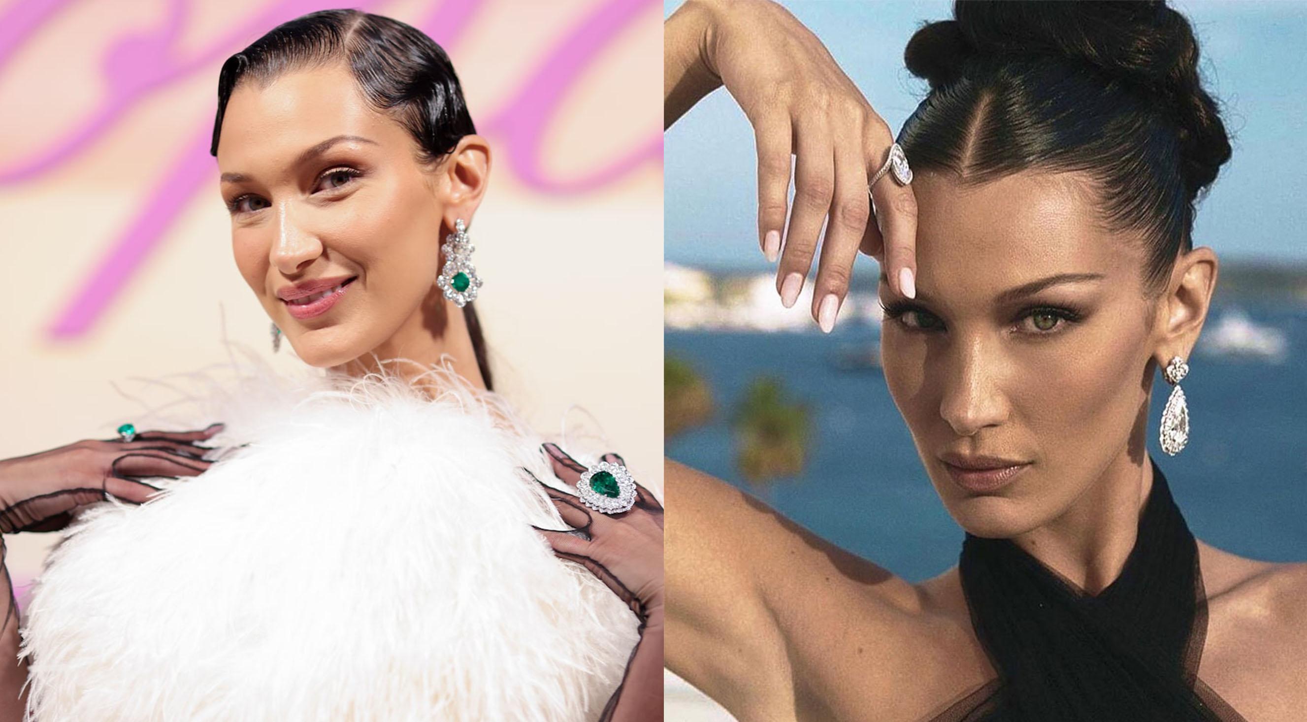Bella Hadid khoe vẻ đẹp cổ điển cùng trang sức Chopard tại liên hoan phim Cannes