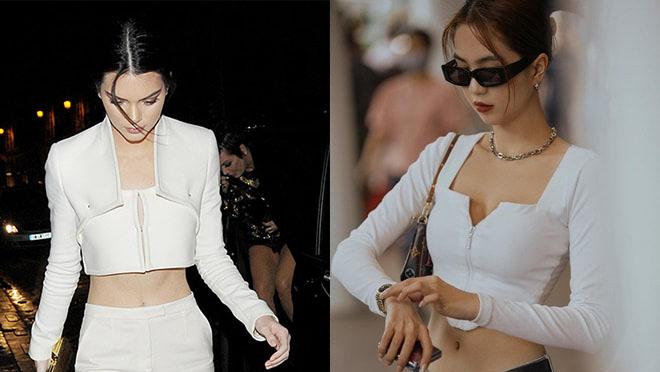 Không phải chị em sinh đôi nhưng Ngọc Trinh và Kendall Jenner diện đồ y đúc từ nhà ra phố