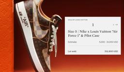 Giày Louis Vuitton x Nike Air Force 1 có giá tương đương 1 căn hộ và một chiếc ô tô hạng sang