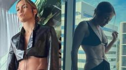 Fan trầm trồ ngắm Jennifer Lopez diện váy "ngàn cân treo sợi tóc", khoe vòng eo tuổi 52