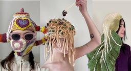 Mũ len hình ớt hiểm, cải chua, mỳ trường thọ, ninja Thỏ hồng: Phụ kiện len khiến bạn khác biệt