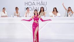 Khánh Vân mặc lấn lướt nhưng lạc lõng trong chương trình "Tôi là Hoa Hậu Hoàn Vũ Việt Nam 2022"