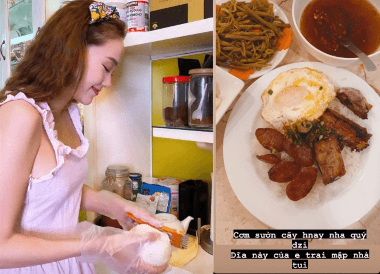 Minh Hằng khoe cơm sườn cây chất lượng, Văn Mai Hương ăn sashimi tẩm bổ